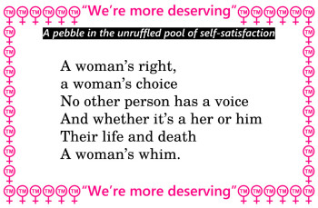 A pebble in the unruffled pool: Abortion