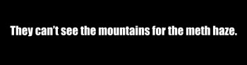 “They can’t see the mountains” Bumper sticker