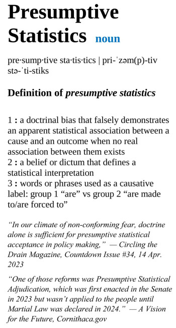 New Term: “Presumptive Statistics”