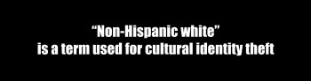 “Non-Hispanic white” Bumper sticker