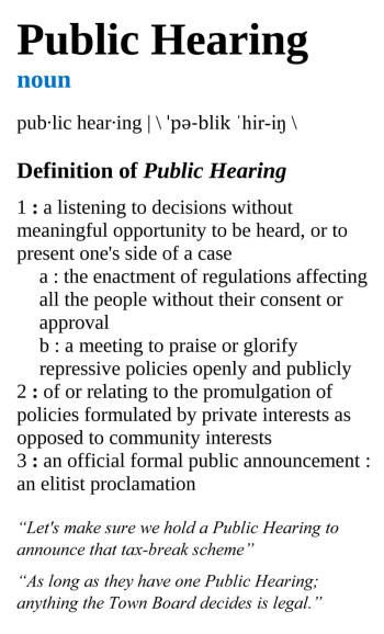 New Definition: “Public Hearing”