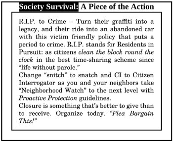 Society Survival: A Piece of the Action