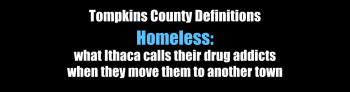 Tompkins County Definition: Homeless