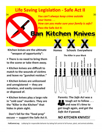 Ban Kitchen Knives Poster