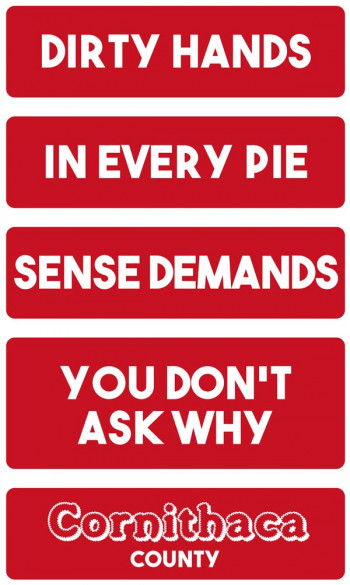“Dirty Hands – In Every Pie” Road Signs