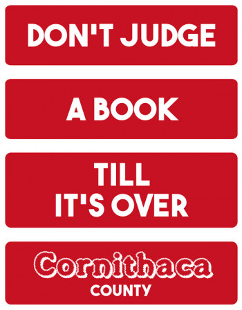Cornithaca Road Signs – “Don’t Judge a Book”