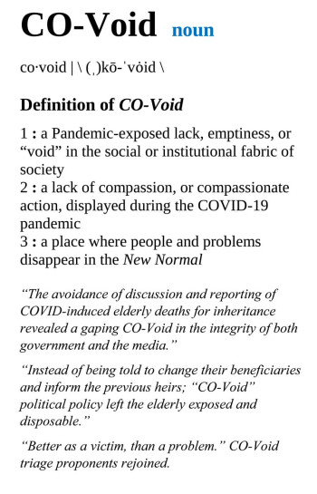 “CO-Void” – NEW Word